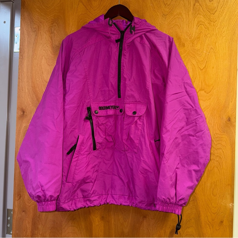 Vtg Obermeyer Mens Caribou Pullover Ski Jacket Size Small Sporty 80s 90s Retro